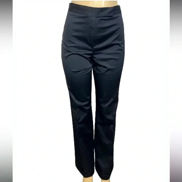 DKNY BLACK TROUSER FLAIR LEG VINTAGE DRESS BUSINESS PANTS SIZE 10 - Picture 3 of 11